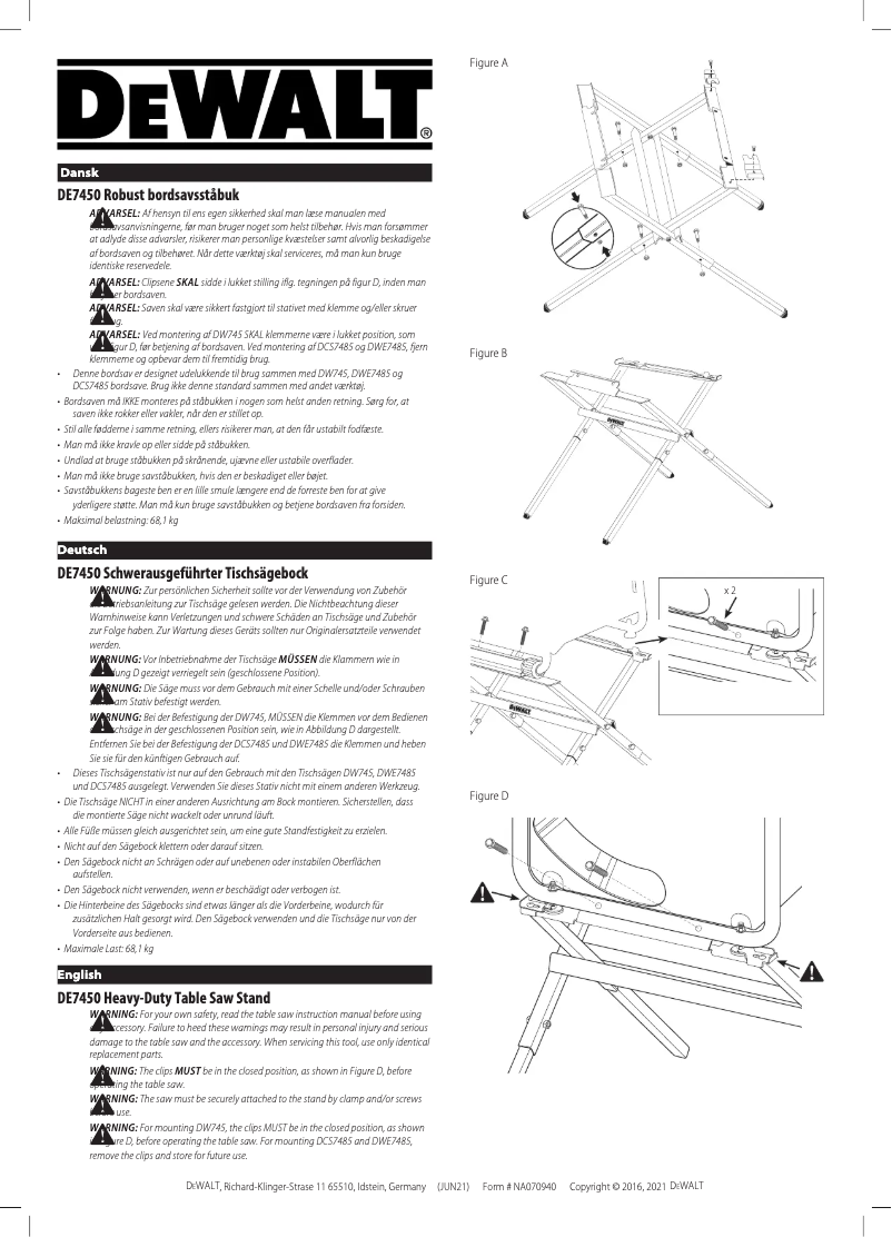 Image de la première page du manuel de l'appareil DE7450