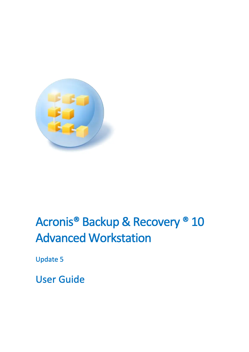 Imagen de la primera página del manual del dispositivo Backup & Recovery 10 Advanced Workstation