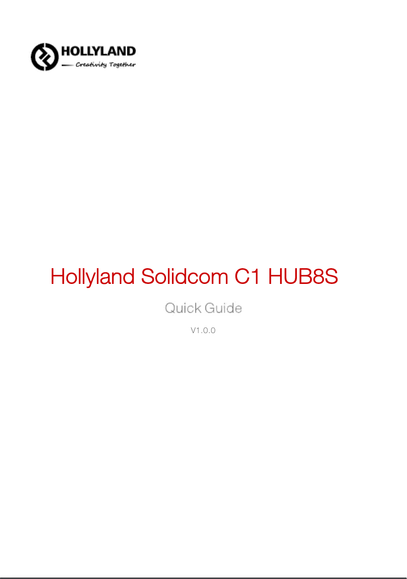 Page 1 de la notice Manuel utilisateur Hollyland Solidcom C1-3S