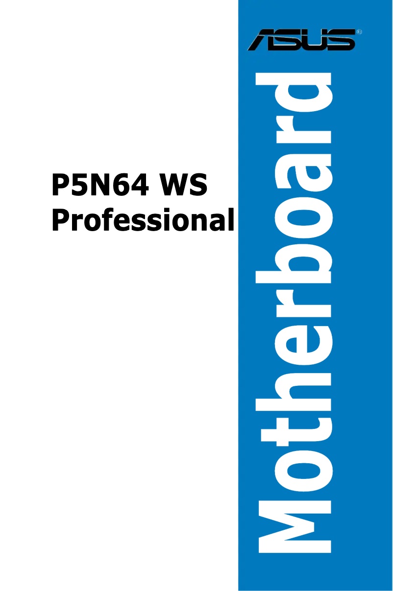 Page 1 de la notice Manuel utilisateur Asus P5N64 WS Professional