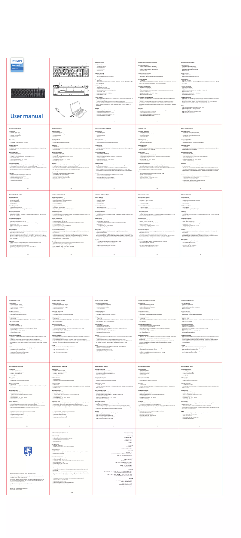 Page 1 de la notice Manuel utilisateur Philips SPK6254