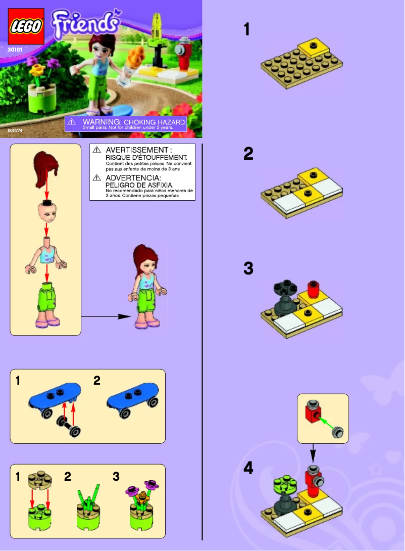 Page 1 de la notice Manuel utilisateur Lego Mia's Skateboard