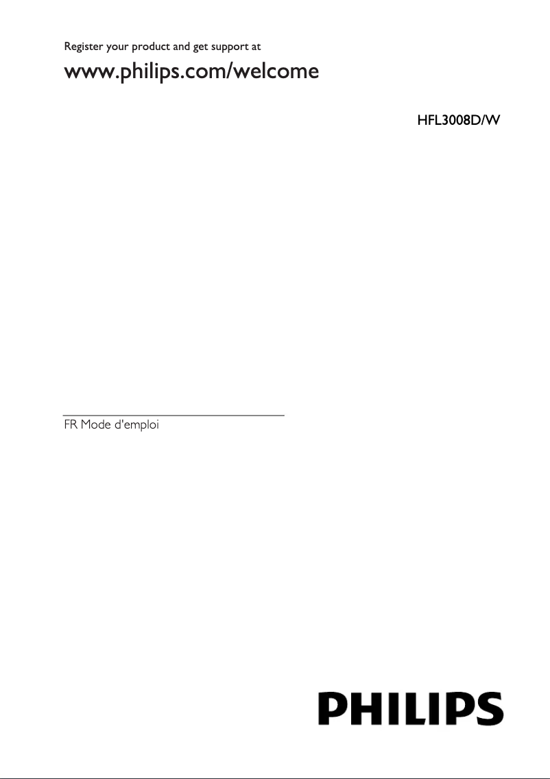 Image de la première page du manuel de l'appareil 39HFL3008D