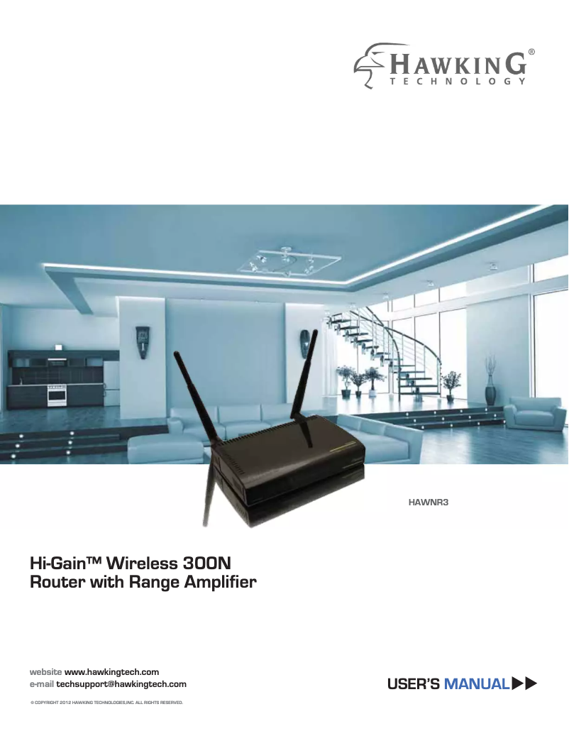 Page n°1 - Manuel utilisateur Hawking Technologies HAWNR3