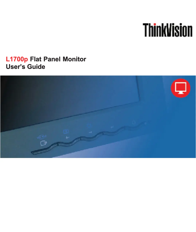 Page n°1 - Manuel utilisateur Lenovo ThinkVision L1700p