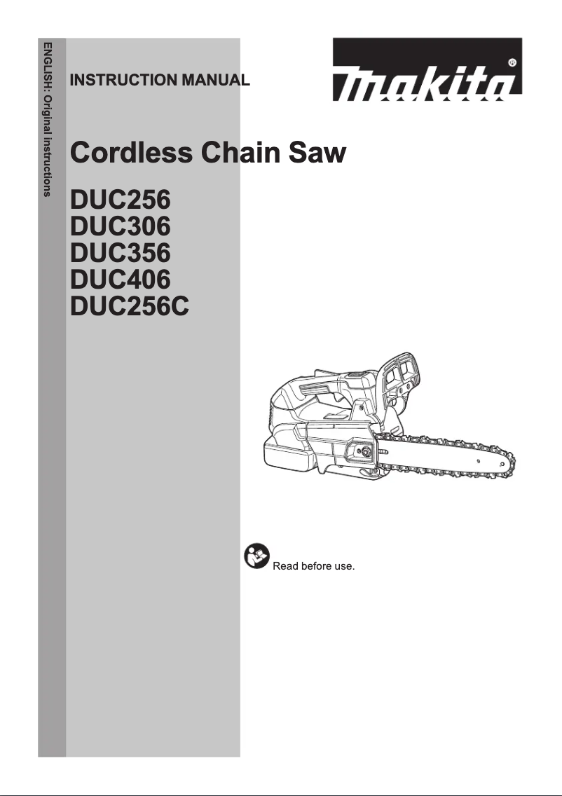 Page 1 de la notice Manuel utilisateur Makita DUC306PG2