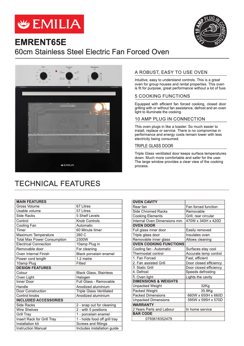 Imagen de la primera página del manual del dispositivo EMRENT65E