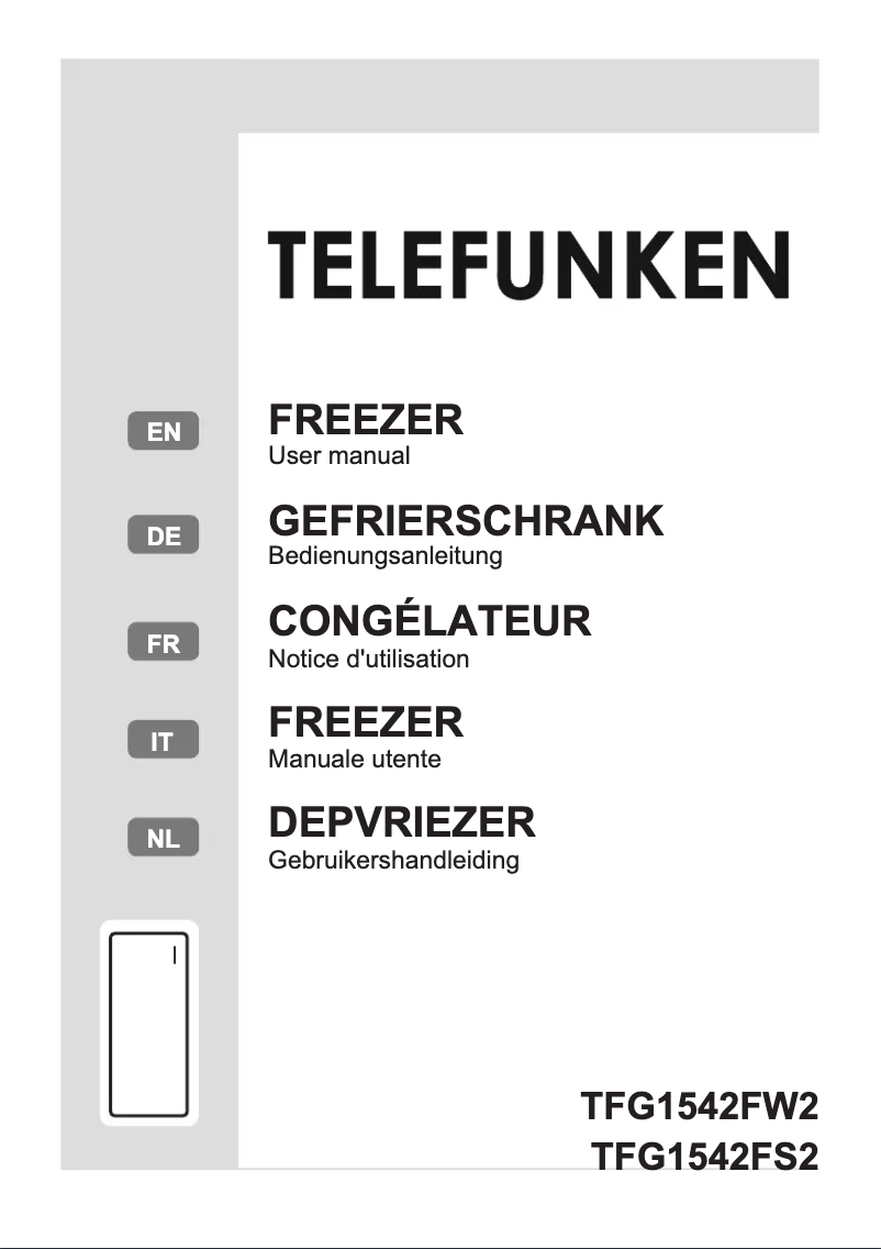 Page 1 de la notice Manuel utilisateur Telefunken KTFG1542FW2