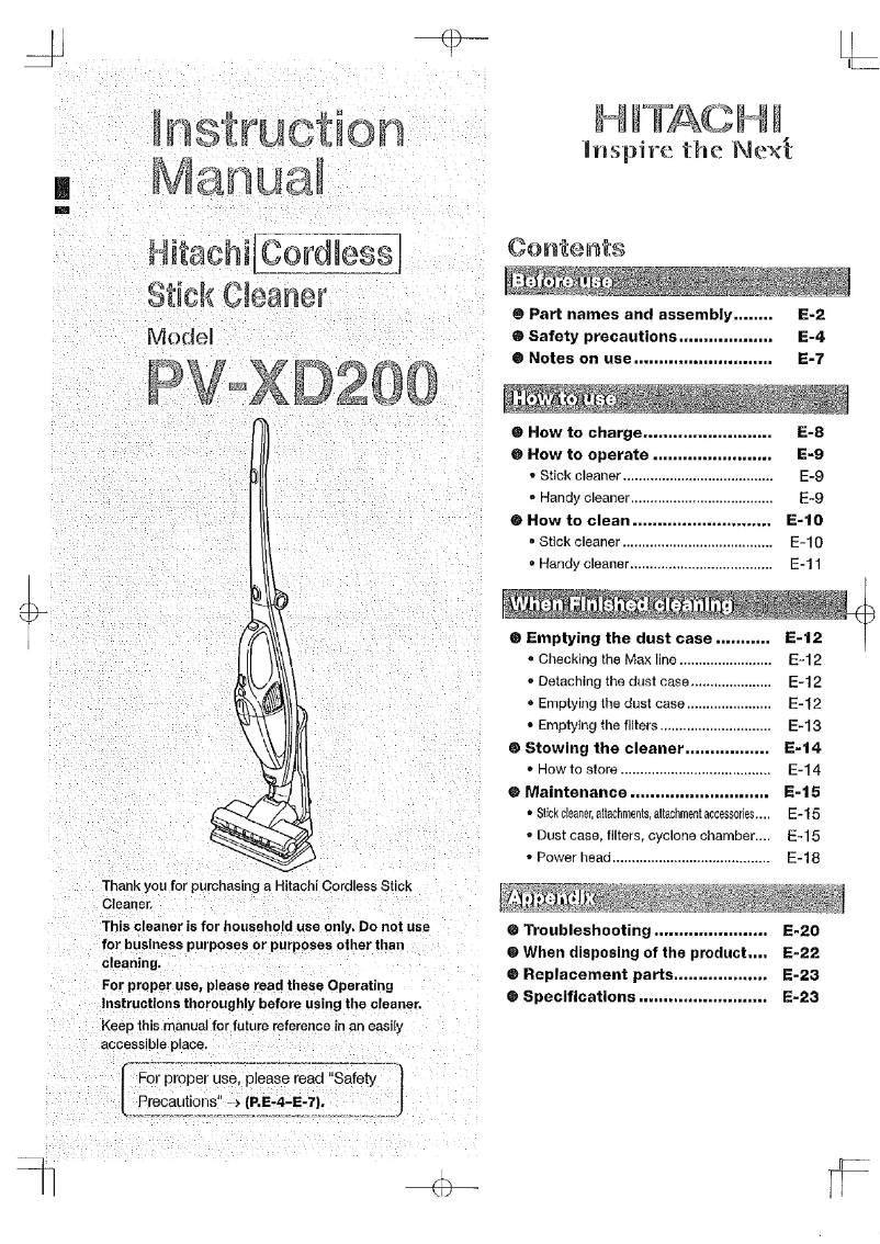 Image de la première page du manuel de l'appareil PV-XD200