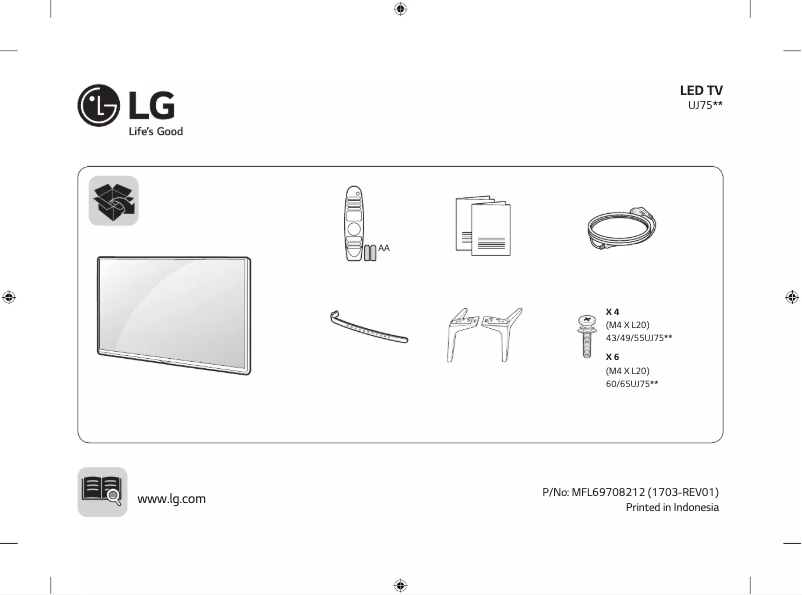 Page n°1 - Manuel utilisateur LG 55UJ750T
