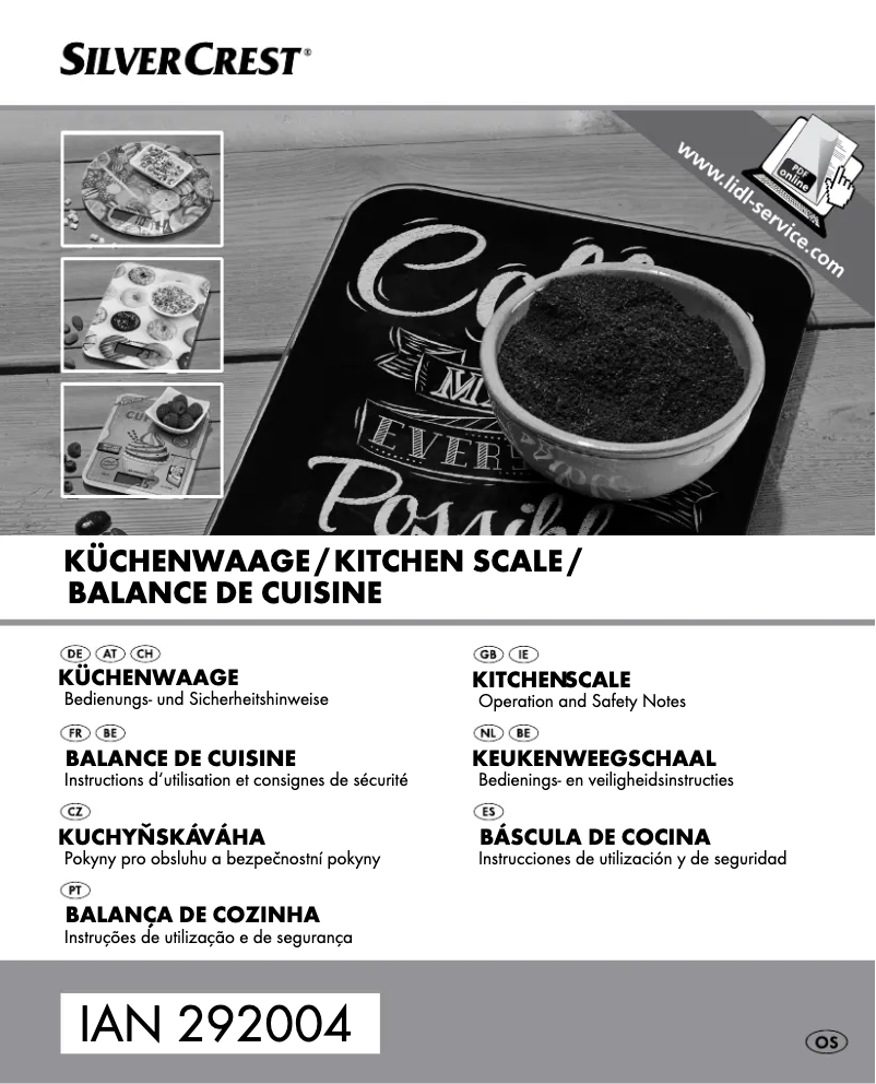 Page n°1 - Manuel utilisateur SilverCrest CR2032