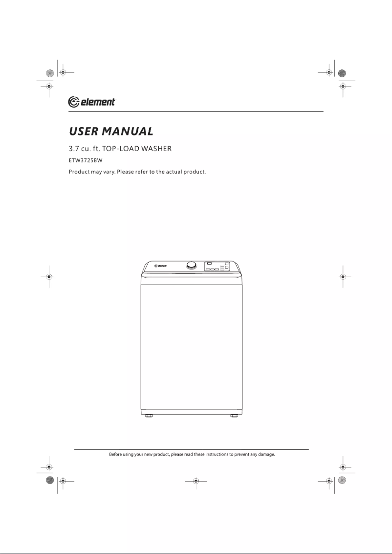 Page 1 de la notice Manuel utilisateur Element ETW3725BW