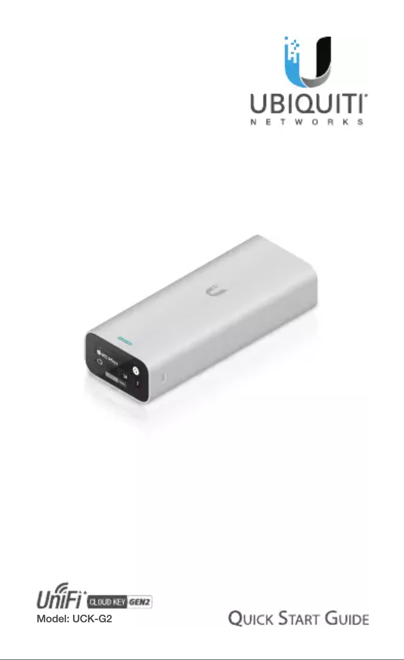 Page 1 de la notice Manuel utilisateur Ubiquiti Networks UniFi Cloud Key Gen2