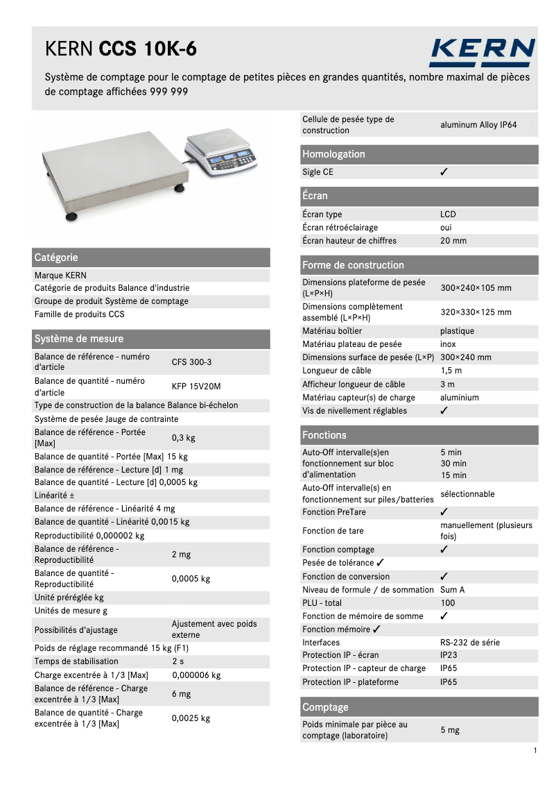 Image de la première page du manuel de l'appareil CCS 10K-6