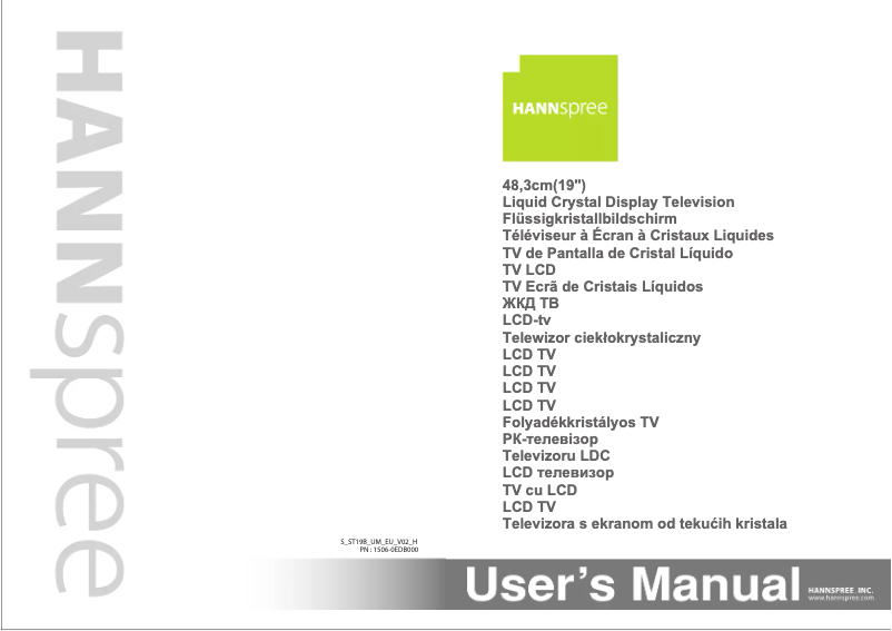Page n°1 - Manuel utilisateur Hannspree ST19BMAB