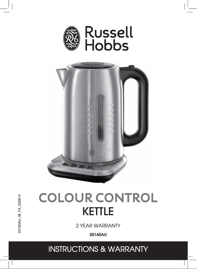 Image de la première page du manuel de l'appareil 20160