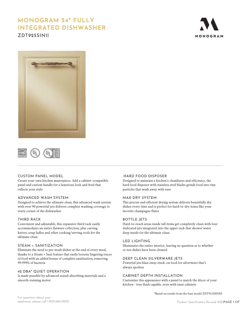 Image de la première page du manuel de l'appareil ZDT925SINII