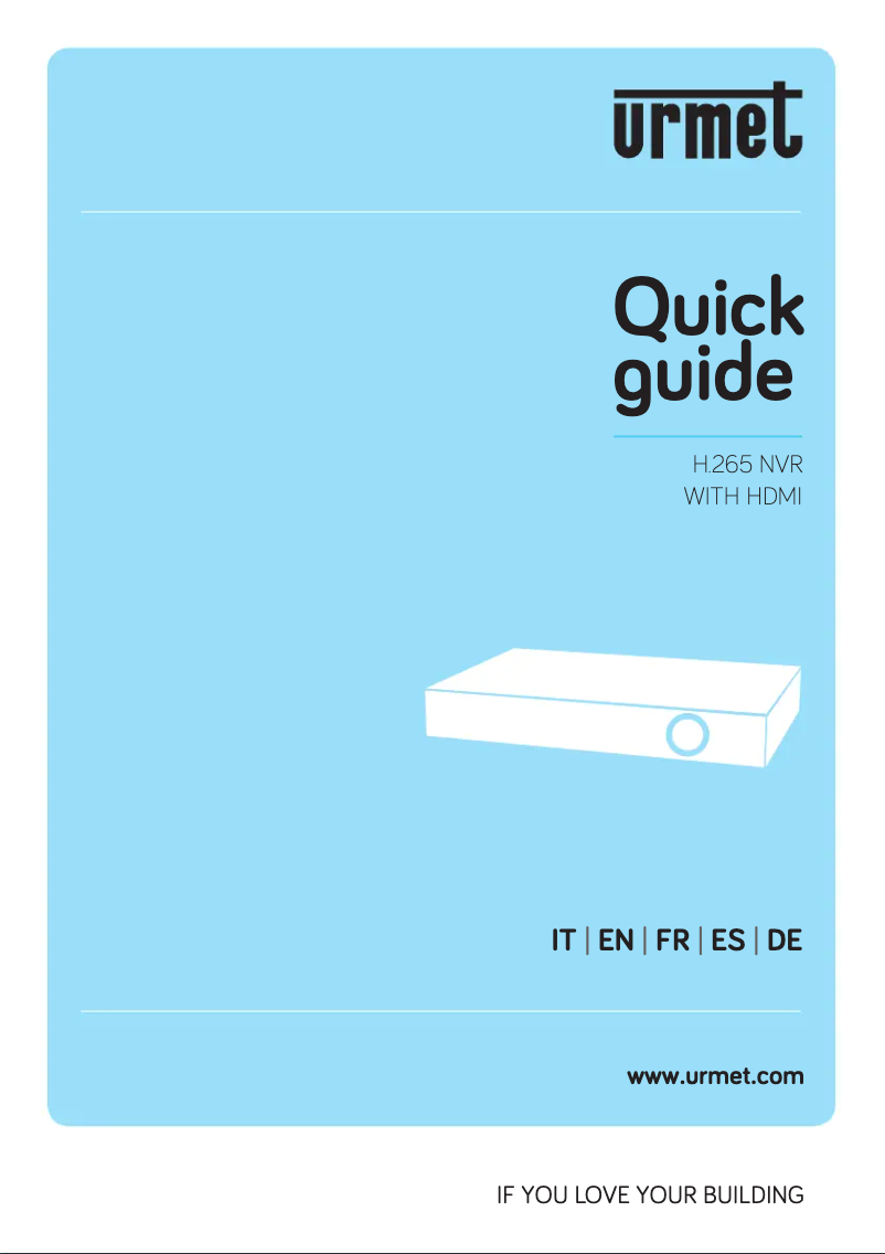 Image de la première page du manuel de l'appareil NVR 1098/332