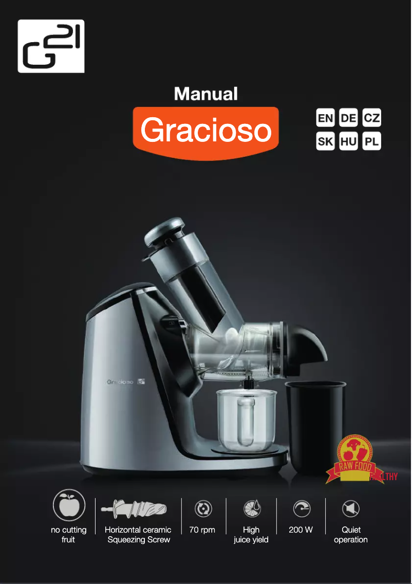 Page n°1 - Manuel utilisateur G21 Gracioso