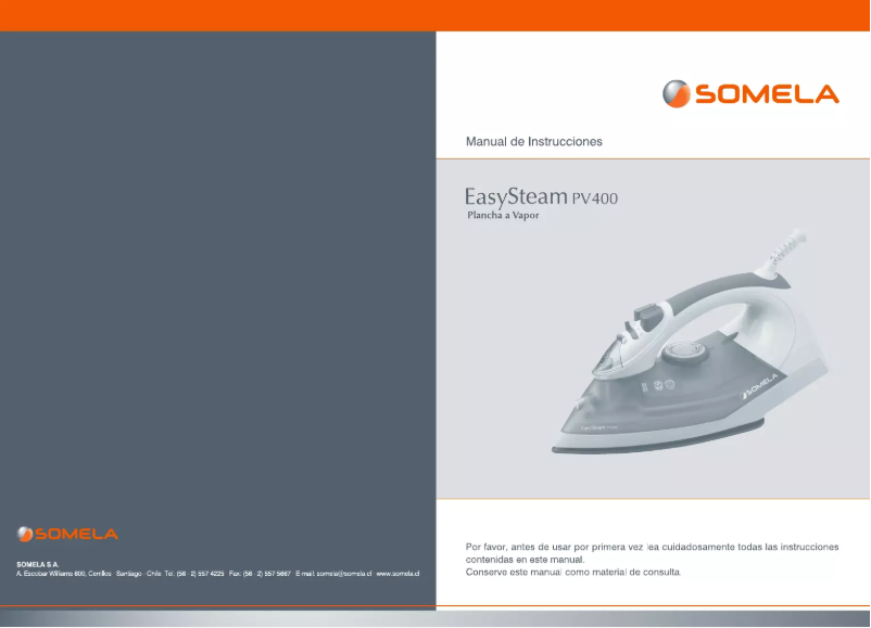 Image de la première page du manuel de l'appareil EasySteam PV400