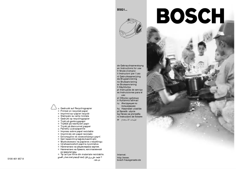 Page n°1 - Manuel utilisateur Bosch Arriva BSG1400
