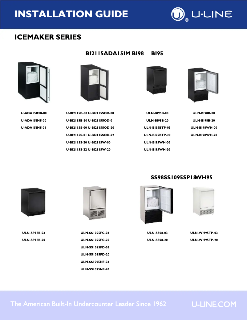 Image de la première page du manuel de l'appareil U-BI2115B-00