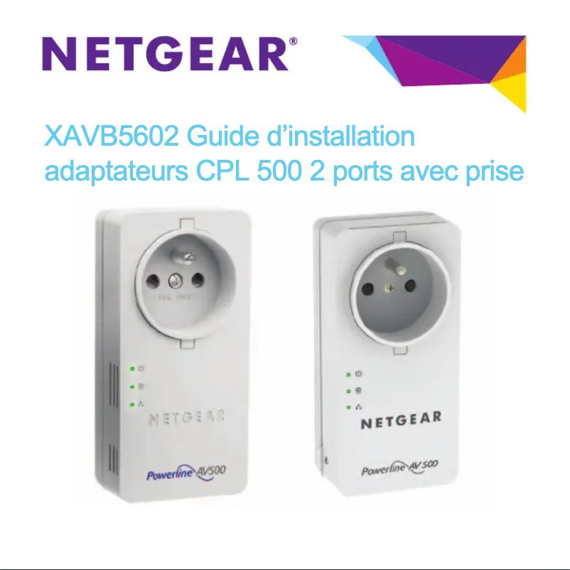 Page n°1 - Guide d'installation Netgear XAVB5602v2