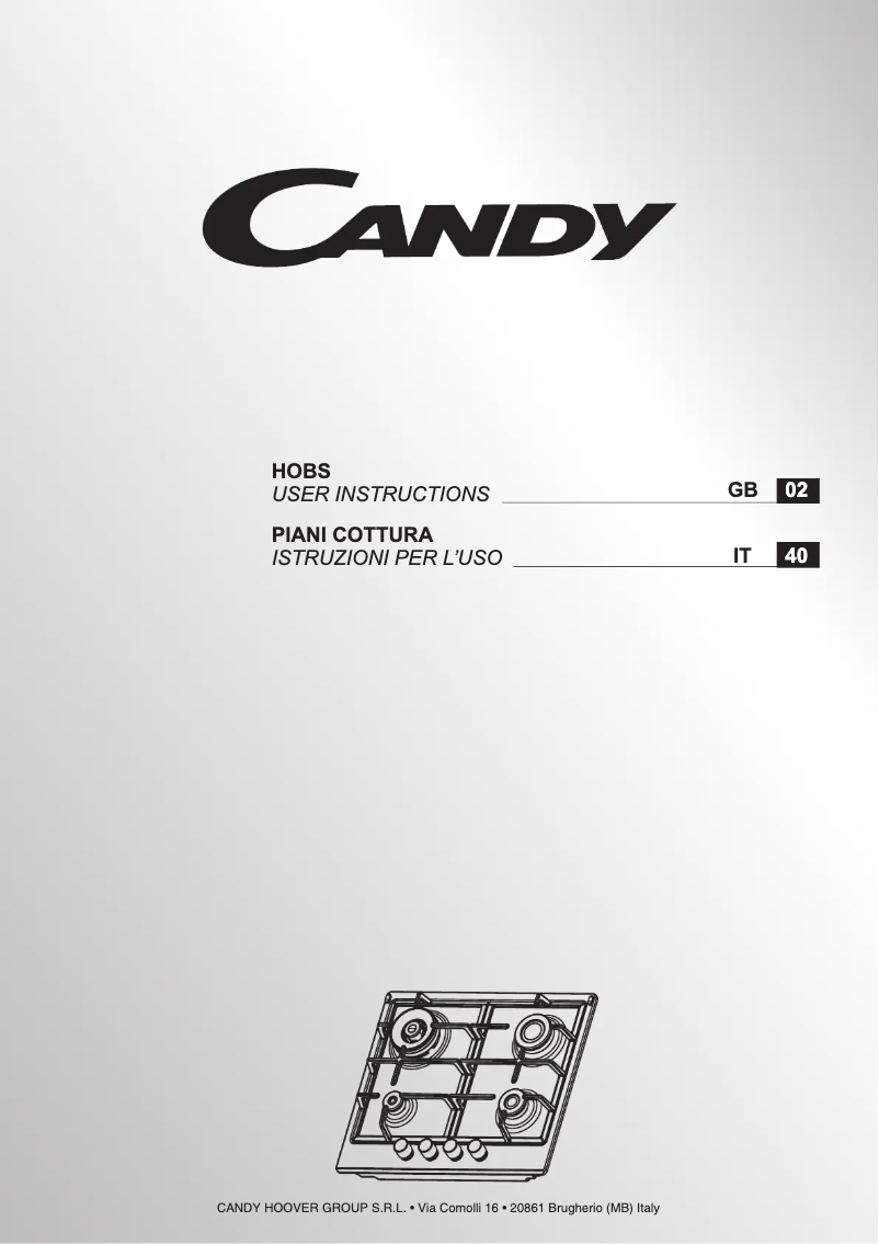 Page 1 de la notice Manuel utilisateur Candy CPF6PX/4U