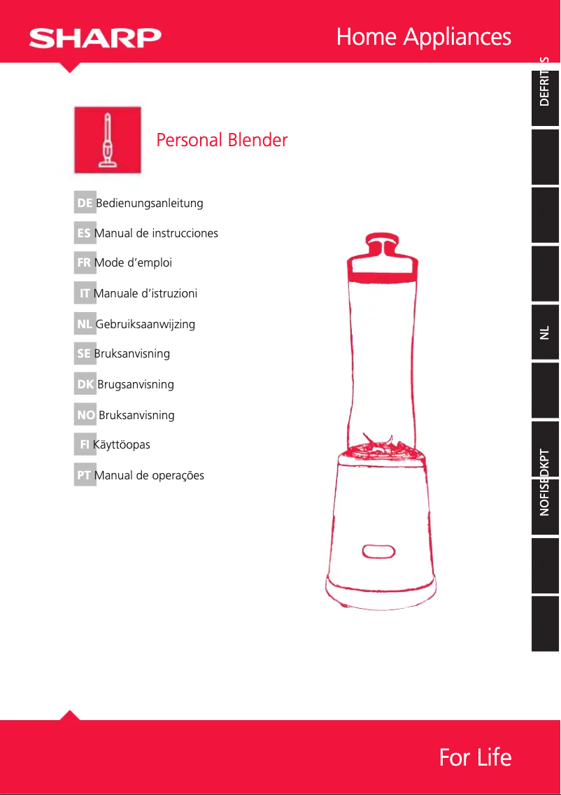 Page 1 de la notice Manuel utilisateur Sharp SA-FP1001WG