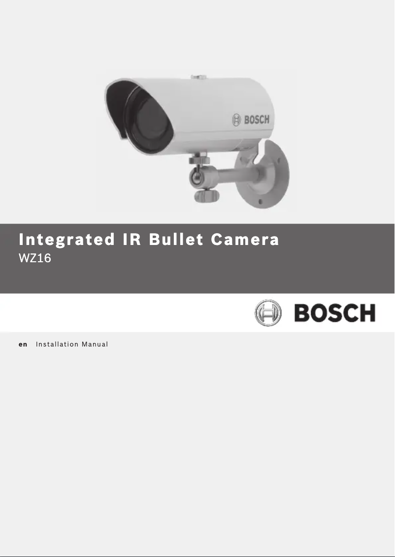 Page n°1 - Manuel utilisateur Bosch WZ16
