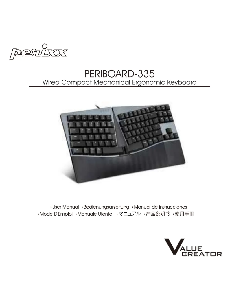 Page n°1 - Manuel utilisateur Perixx PERIBOARD-335