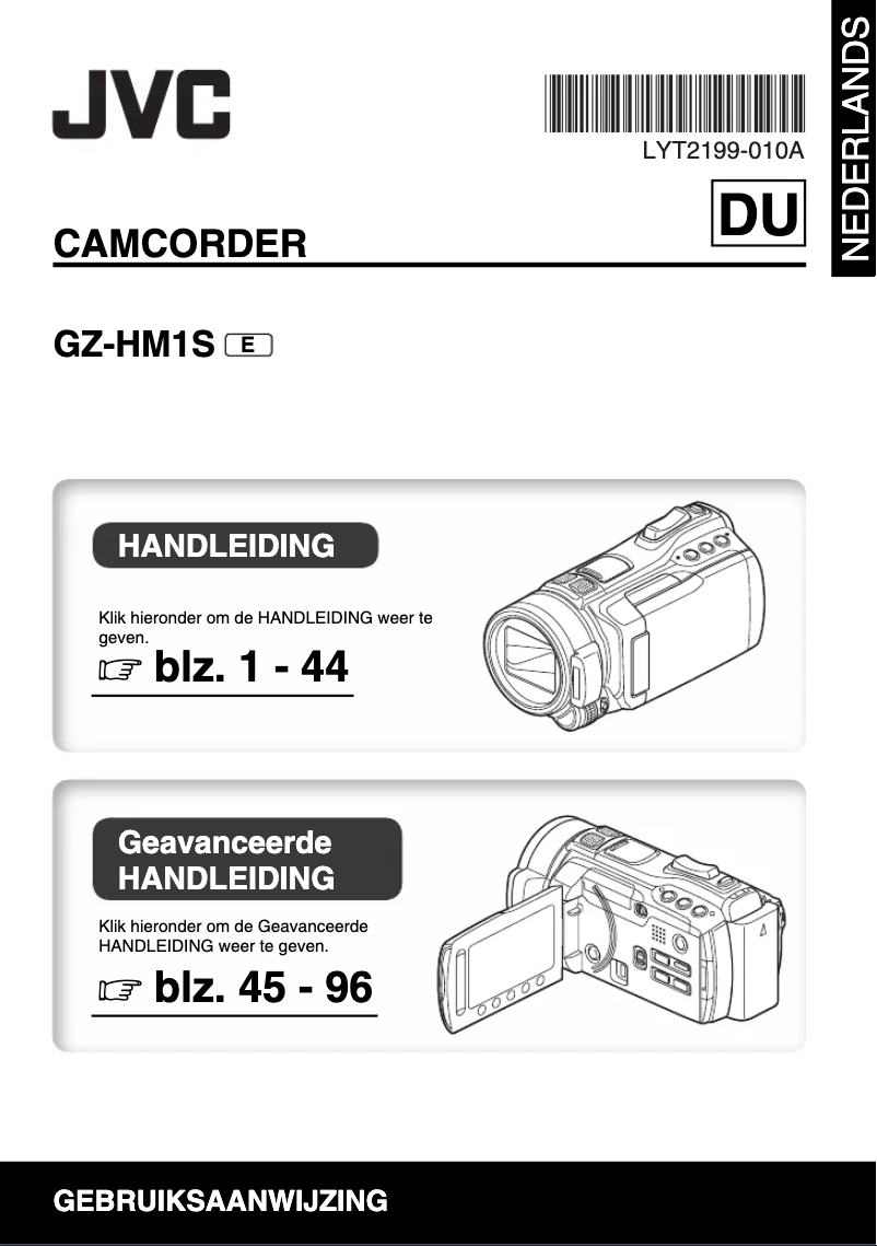 Page 1 de la notice Manuel utilisateur JVC GZ-HM1S