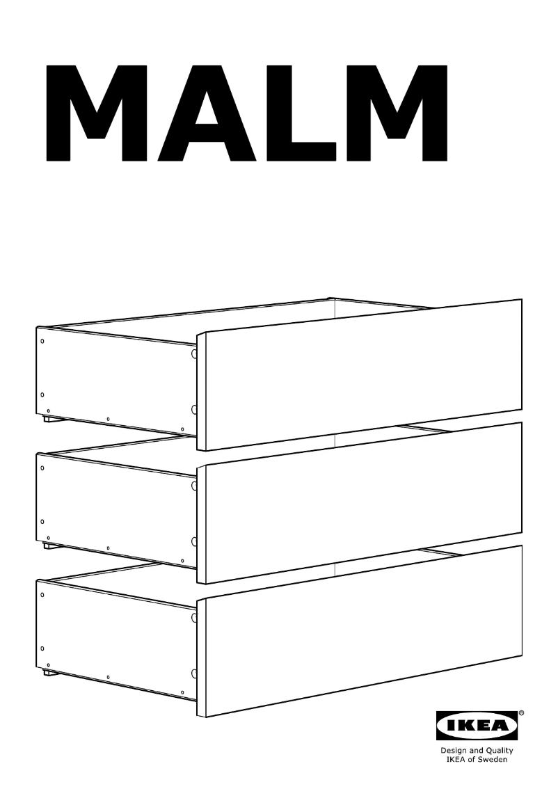 Page 1 de la notice Manuel utilisateur Ikea MALM 903.546.43