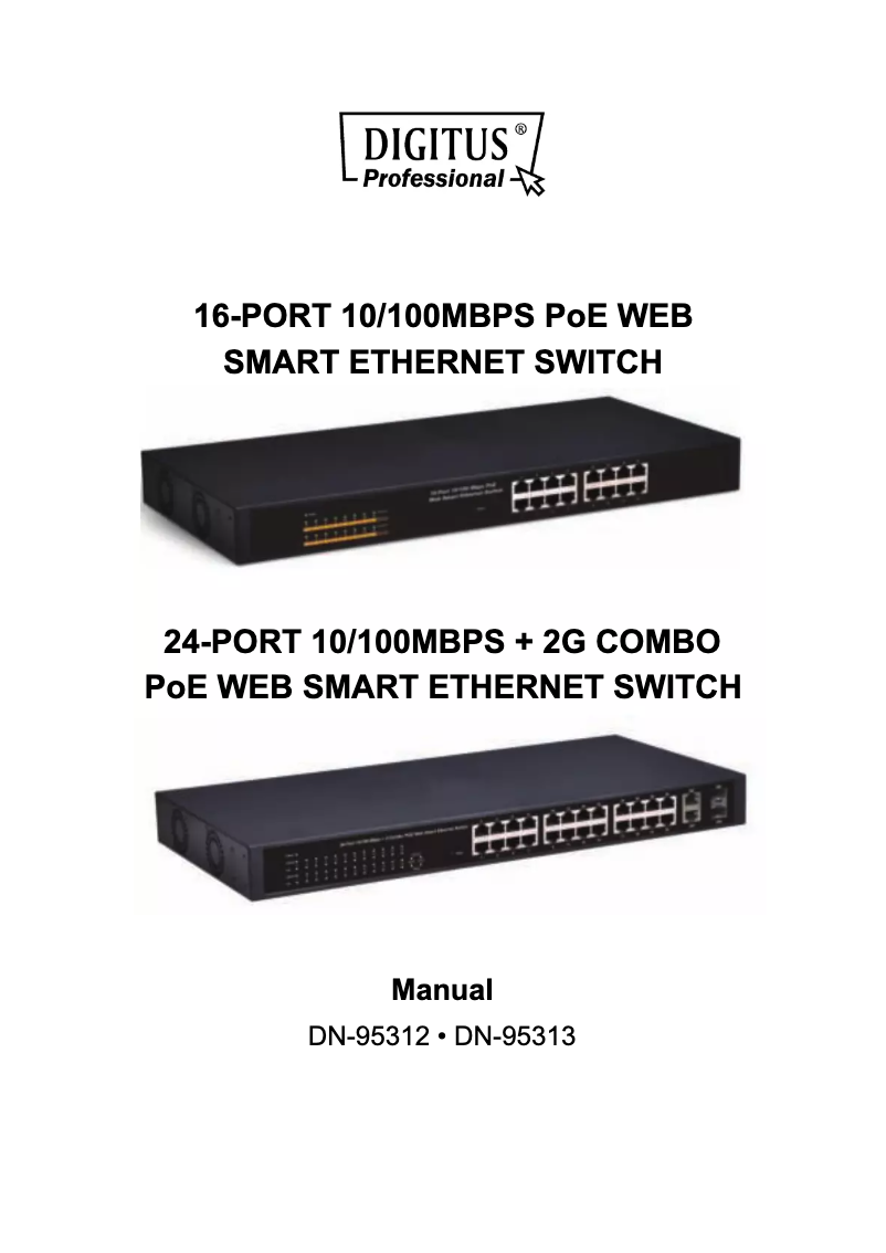 Page 1 de la notice Manuel utilisateur Digitus DN-95312