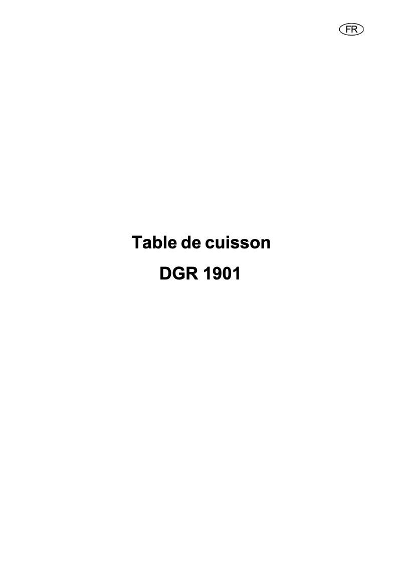 Page n°1 - Manuel utilisateur Arthur Martin-Electrolux DGR1901X