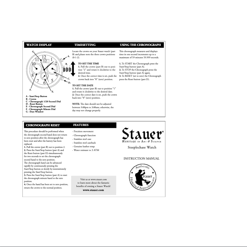 Page n°1 - Manuel utilisateur Stauer 41683