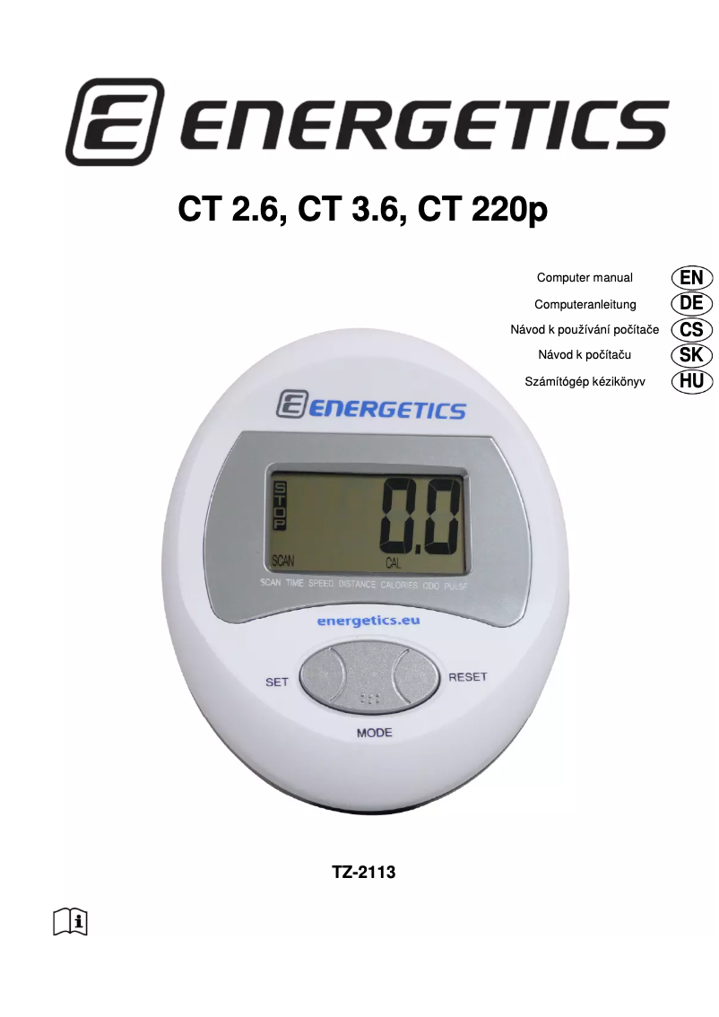 Page n°1 - Manuel utilisateur Energetics CT 3.6