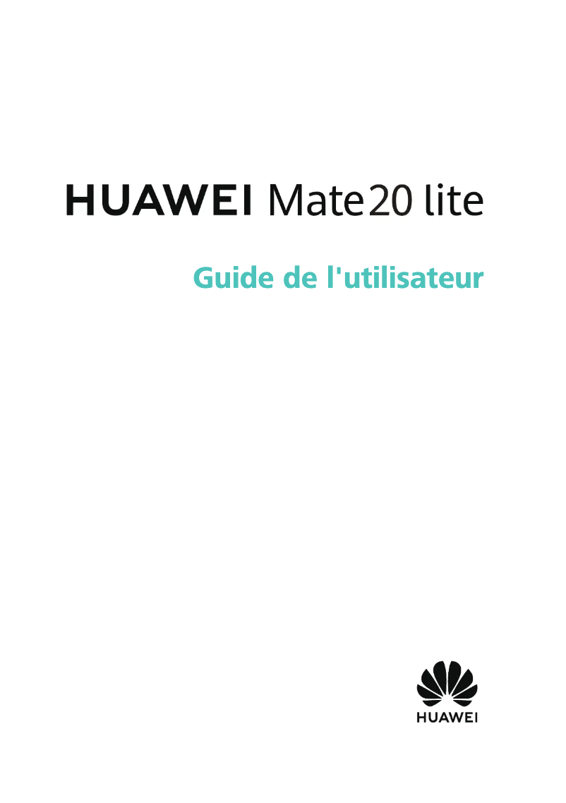 Image de la première page du manuel de l'appareil Mate 20 Lite