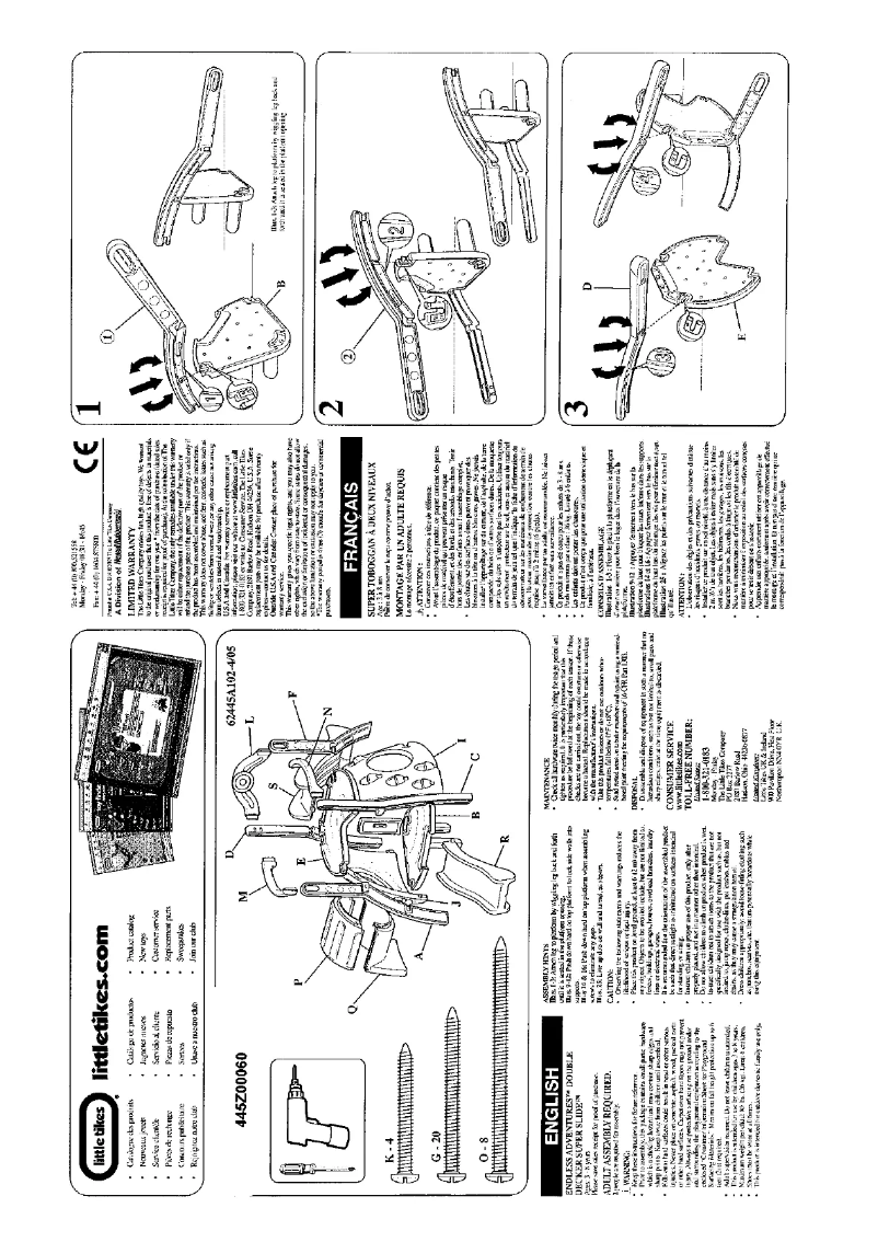 Page 1 de la notice Manuel utilisateur Little Tikes Double Decker Super Slide Climber