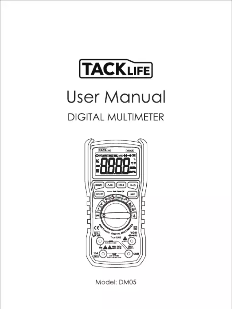 Page n°1 - Manuel utilisateur Tacklife DM05