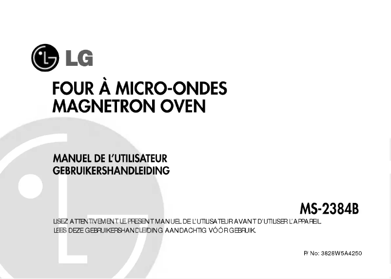 Page 1 de la notice Manuel utilisateur LG MS-2384B