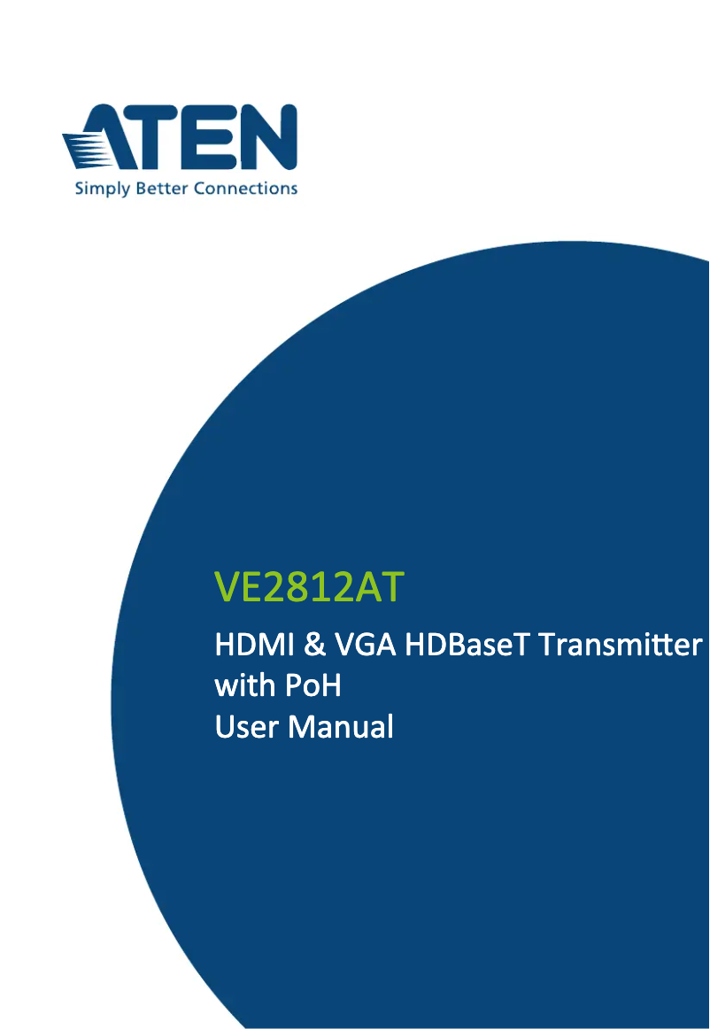 Page n°1 - Manuel utilisateur ATen VE2812AT