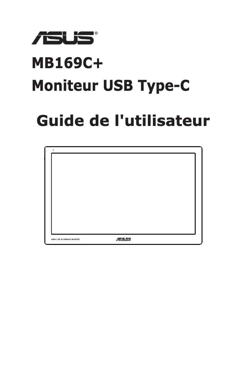 Page 1 de la notice Manuel utilisateur Asus MB169C+