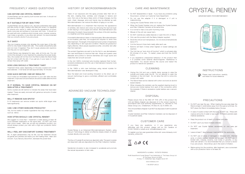 Page 1 de la notice Manuel utilisateur Rio DRDP