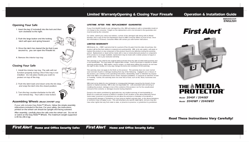 Image de la première page du manuel de l'appareil 2040F