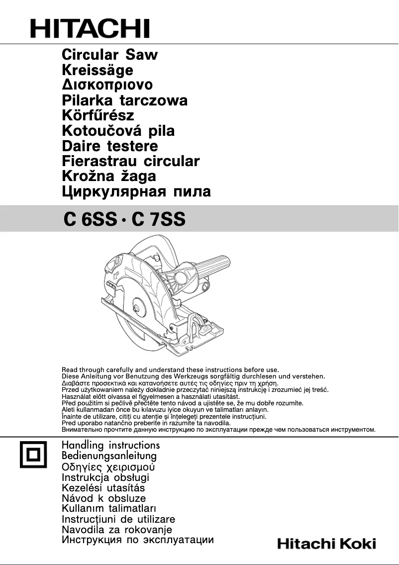 Page 1 de la notice Manuel utilisateur Hitachi C7SS