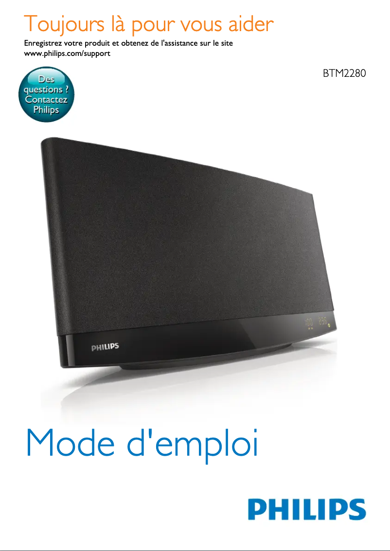 Page n°1 - Manuel utilisateur Philips BTM2280W