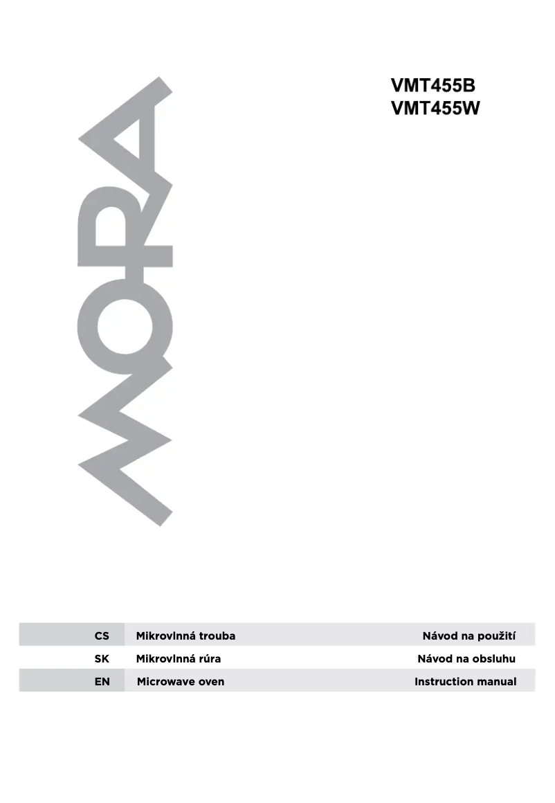 Page 1 de la notice Manuel utilisateur Mora VMT 445 B