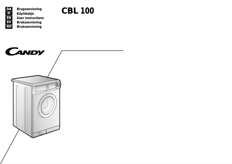 Page 1 de la notice Manuel utilisateur Candy CBL 100