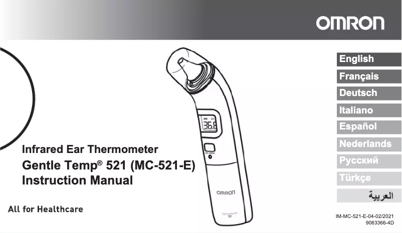 Image de la première page du manuel de l'appareil Gentle Temp 521